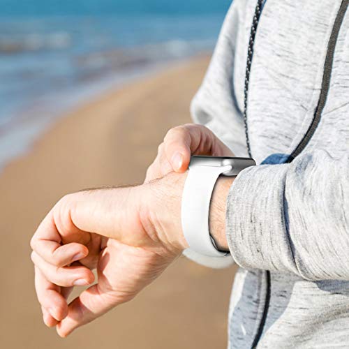 Zalaver Bands Compatible With Apple Watch Band 38Mm 40Mm 41Mm 42Mm 44Mm 45Mm 49Mm, Soft Silicone Sport Replacement Band For Iwatch Se Ultra Series 8 7 6 5 4 3 2 1 Women Men White #TOP6