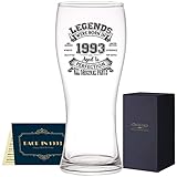 Gnollko Happy 30th Birthday Gift for Men,Dirty 30 Years Old Bday Present Idea for Him Her,Funny 30th Birthday Decorations for Women Men Dad Brother Husband,1993 Beer Glass 16oz