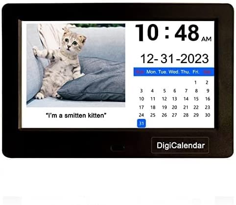 Brighten Your Day with the Digital Day to Day Cat Calendar - Automatically Displays a New Cat Photo with Unique Caption Every Day - Purrrrrfect Gift for Cat Lovers