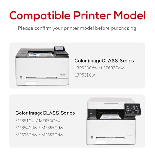 Jeostarky Compatible Canon 067H 067 Toner Cartridge Set Replacement for Canon 067H Compatible for Color ImageClass MF656Cdw LBP632Cdw MF654Cdw MF653Cdw LBP633Cdw Printer (4 Pack) - Thumbnail 4
