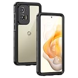 Lanhiem for Moto G Stylus 2024 5G Case [Not fit for 2023], IP68 Waterproof Dustproof Built-in Screen Protector, Rugged Full Body Shockproof Phone Cover for Moto G Stylus 5G 2024, Black/Clear