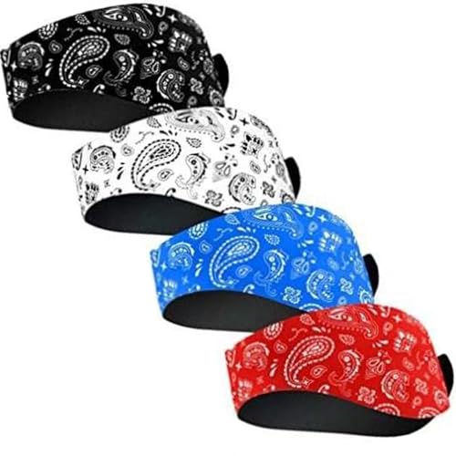 Swimming Headband, 4PCS 20.5 Inch Waterproof Kids Swimming Ear Plugs, Adjustable Ear Covers with Non Slip Lining for Kids Adult Surfing Bathing Kayaking, Style 1 ~3