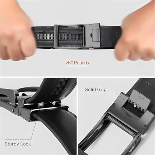 Leather Belt For Men Ratchet Belt For Mens Elegant Business Dress Automatic Buckle Belt3