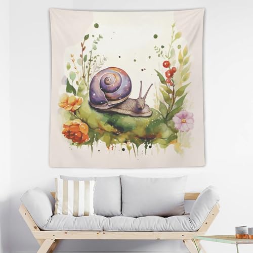 Tenture escargot mignon couverture murale amusante pour un intérieur joyeux