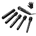 MQB 5 in 1 Curling Iron Wand Set with 5 Interchangeable Hair Curler Ceramic Barrels and Protective Gloves, Black