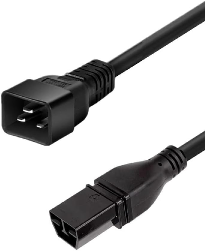 Toptekits IEC C20 to SAF-D-Grid T-Latch Power Cord, SJT 16AWG,10ft/3m (C20 to Saf-D-Grid)