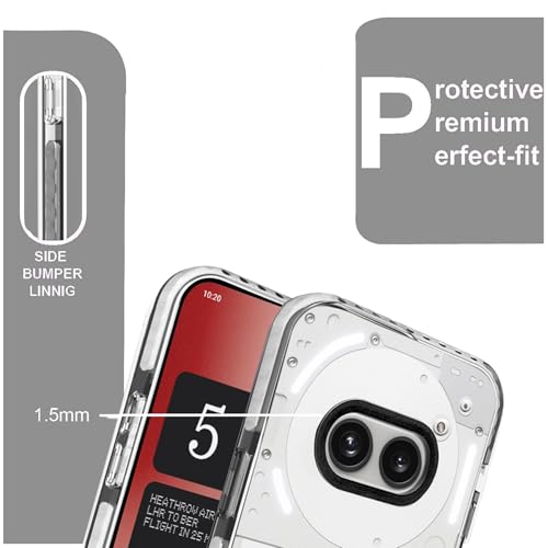 Image of A rtistque Ultra Stylish Back Cover Case for Nothing-Phone-2a / 2a Plus 5G | Premium Shockproof TPU | Protective Design | Bumper Cover | Nothing Phone 2a Back Cover - White
