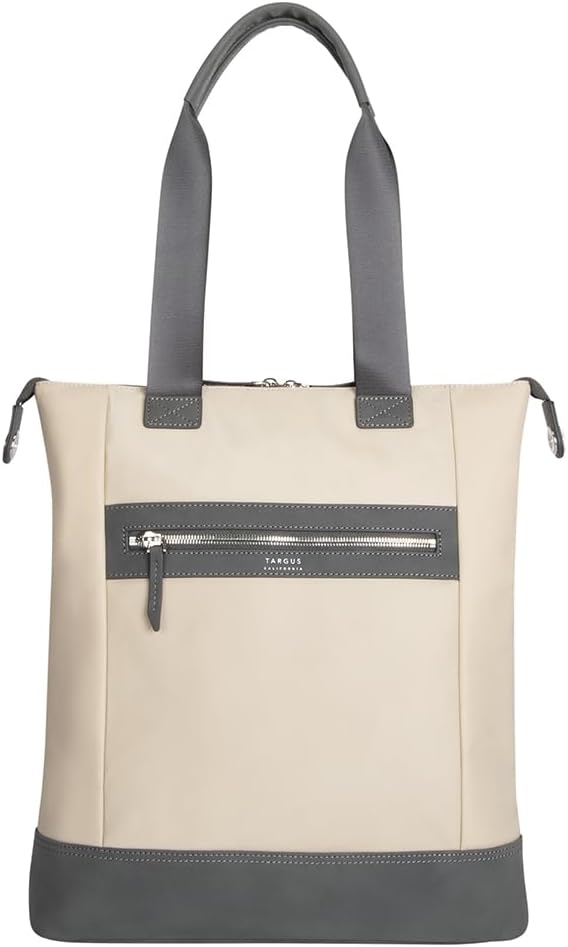 Targus+Newport+3+North%2fSouth+Nylon+Tote+With+15%22+Laptop+Pocket%2c+11-15%2f16%e2%80%9dH+x+19%e2%80%9dW+x+1-13%2f16%e2%80%9dD%2c+Tan