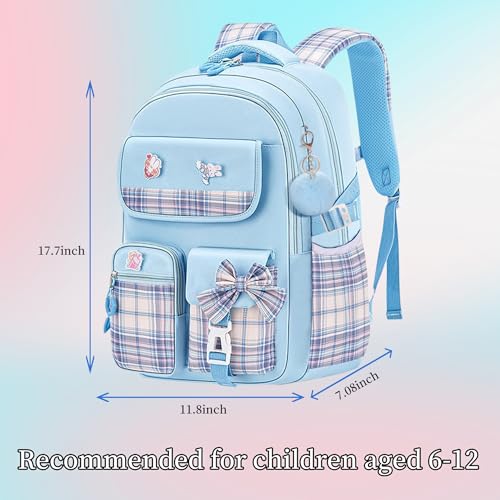 Image of Girls Backpack Kids Backpack for Girls School Kawaii Bookbag Book Bag for Elementary Primary School