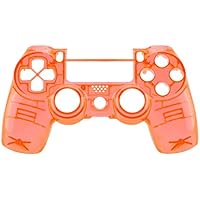 Controller Monkeys - Carcasa superior para mando PS4 JDM-040 JDM-050 JDM-055 JDM-030 - Cristal transparente (naranja)