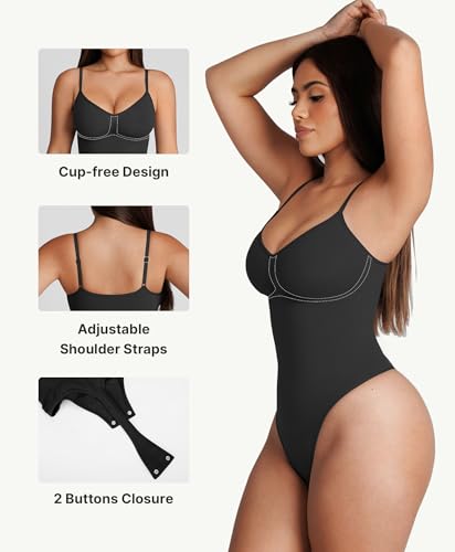 Image of FeelinGirl Shapewear Bodysuit for Women Tummy Control Body Shaper Going Out
