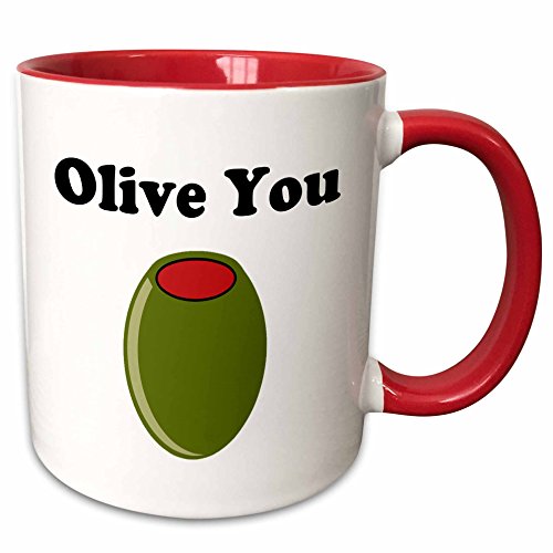 Lowest Price 3dRose Olive You Mug, 11 oz, Red