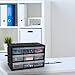 Morcte 9-Drawer Plastic Parts Storage Hardware and Craft Cabinet, Small Parts Organizer with Drawers, Black