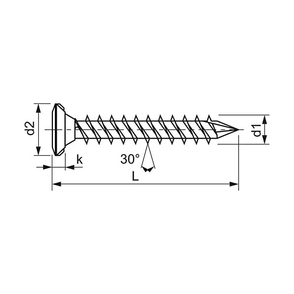 SPAX-FEX CUT SPAX-FEX CUT Beschlagschraube 4,0x25 mm | PH 2 | Stahl silber | für PVC-Holzprofile | 3000 Stück Pack – Bild 3
