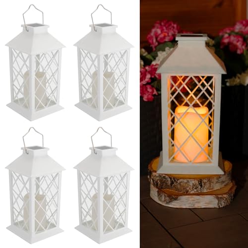 LUMILED 4x Solarlaterne für Außen Solar Laternen Draußen LED Glas...