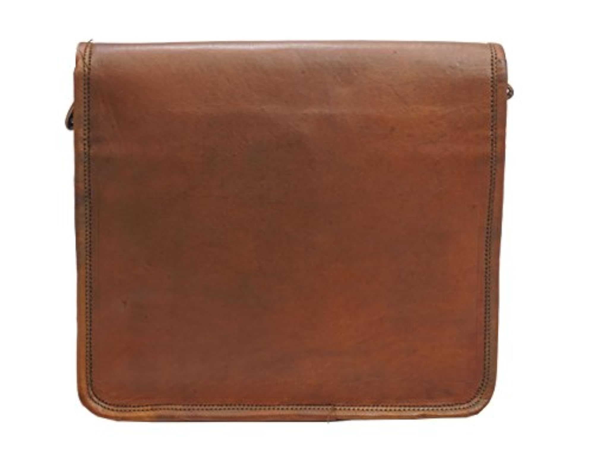 Vintage Real Leather Full Flap Messenger Bag, Unisex