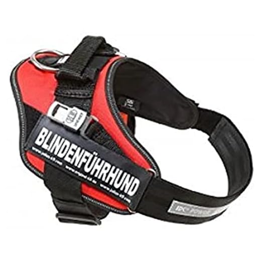 Julius-K9 IDC sele för blind-guide-hundar utan handtag, en storlek, Röd