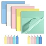 450Pcs Transparent Sticky Notes, Waterproof Colorful Clear Sticky Notes, 2 Sizes Self-Stick Sticky Note Set for Students, School, Office, Home