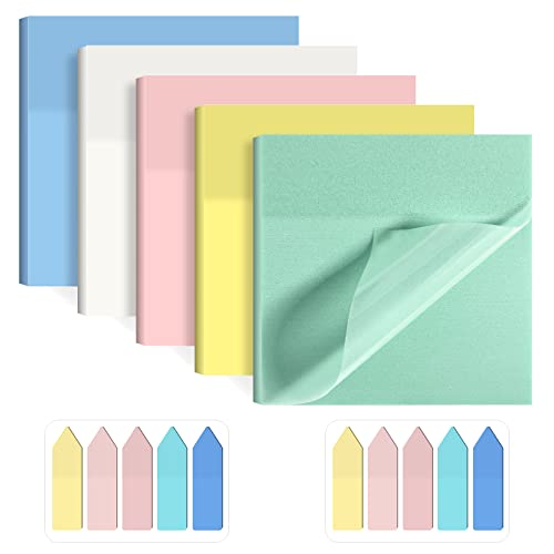 450Pcs Transparent Sticky Notes, Waterproof Colorful Clear Sticky Notes, 2 Sizes Self-Stick Sticky Note Set for Students, School, Office, Home
