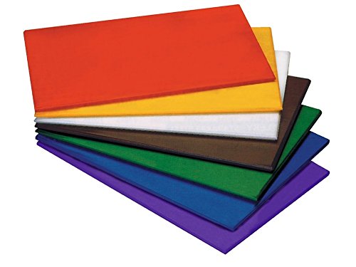 HACCP tagliere in colorata (colore a scelta) & in polietilene ad alta densità, non tossico, resistente al calore fino a + 90 °C, messerschonend, igienico, con o senza piedini | erk, gelb, A15 - 61 x