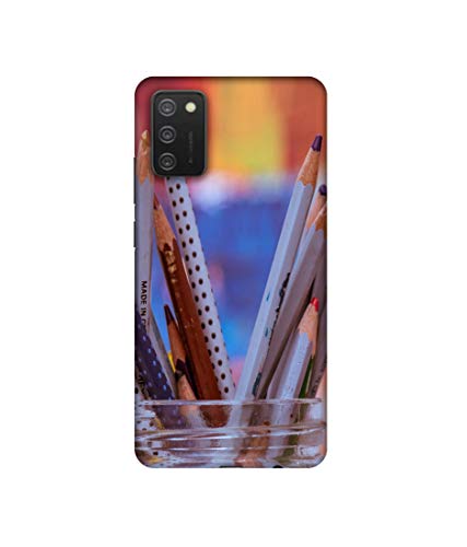 Image of Amazon Brand - Solimo Designer Pencile 3D Printed Hard Back Case Mobile Cover for Samsung Galaxy M02s / F02s