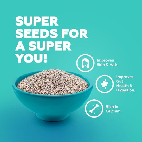 Image of Yogabar Chia Seeds 500g - Rich Source in Plant Protein, Ideal for Microgreens, Salad Toppings, Smoothie Bowls & More