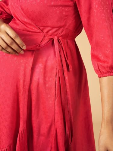 Image of The Mom Store Maternity and Nursing Wrap Dress for New Mom | Pre and Post Pregnancy Wear for Womens | Trendy Stylish Printed Friendly Dresses for Women | Comfortable