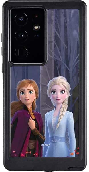 Skinit Waterproof Phone Case Compatible with Galaxy S24 Ultra - Officially Licensed Disney Frozen II Anna and Elsa Design
