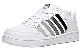 K-Swiss Herren Court Palisades Sneaker, Weiß Schwarz Farbverlauf, 42 EU