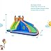 OLAKIDS Inflatable Water Slide, Kids Bounce House with Slide Climbing Wall Splash Pool, Outdoor Jumping Castle Inflatable Obstacle Course for Backyard with Carrying Bag Repairing Kit Stakes