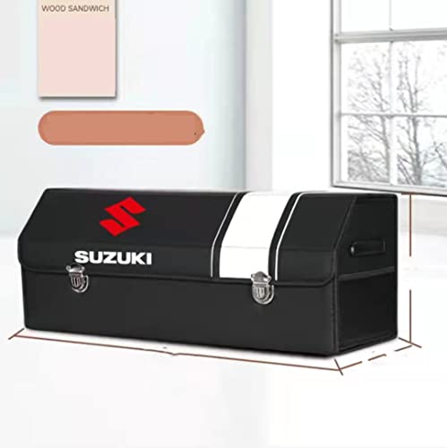 スズキ 折りたたみ収納ボックス 収納ソフト 収納ケース スイフト ジムニー MRワゴン アルト イグニス ワゴンR 専属ロゴ パーティション収納設計 板挟み 丈夫で長持ちする 車用