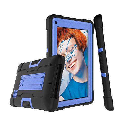 Koolbei for RCA 7' Case,Heavy-Duty Drop-Proof and Shock-Resistant Rugged Hybrid Case(with Built-in Stand),for RCA Voyager Pro+ 7 inch/RCA Voyager 7 2016 2017 Tablet (Black/Blue)
