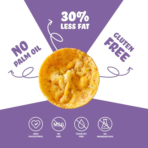 Image of BRB Corn Popped Chips | Garlic Bread Flavour | Not Fried, Not Baked | 30% Less Oil, No Palm Oil, Healthy Snack | 48g /51g Pack (weight may vary) (Pack of 3)
