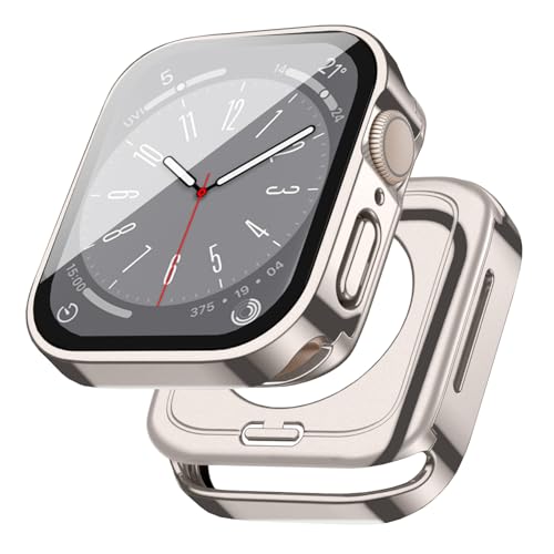 TALENANA for Apple WatchP[Xy2 in 1h݌vz45/41mm AbvEHb`یP[X KXtB ̌^ Series 9/8/7 3DpGbWfUC PCf ^b`x Sʕی Ռz AbvEH
