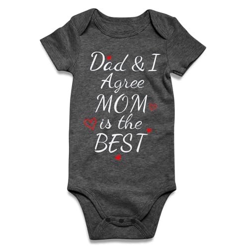 Image of UNIFACO Unisex Baby Funny Saying Outfit Short and Long Sleeve Bodysuits Romper 0-18M