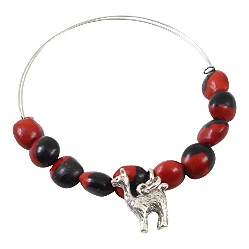 Image of EVELYN BROOKS Adjustable Bangle Bracelet (Multiple Charm Styles) for Women-w /Meaningful Good Luck Seed Beads - Handmade Jewelry | Great Gifts for Teen Girl Gifts & Great Addition to Girls Jewelry