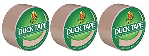 Image of Duck Brand 283264 Color Duct Tape, Beige, 1.88 Inches x 20 Yards Each Roll, 3 Rolls
