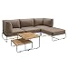 Produktbild OUTLIV. Loungeecke Samba 6-teilig, Edelstahl/Akazienholz, Teaklook, Mit Kissen, L-Form, Wetterfest, Terrasse/Balkon, Outdoor, Flexibel, 4 Sitzplätze