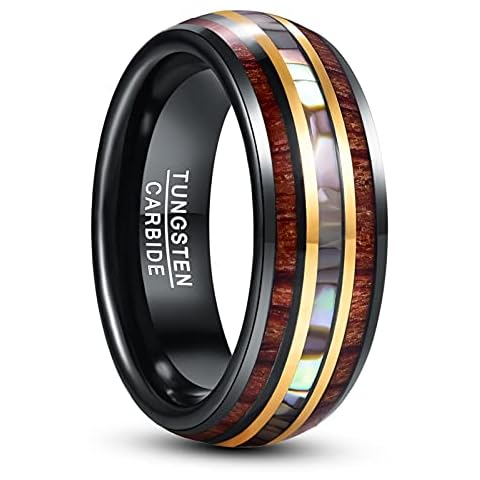 NUNCAD Anillo Hombres Mujeres Unisex Oro + Negro Cover