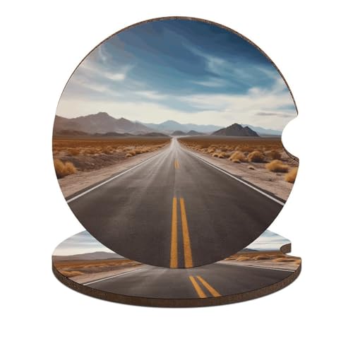 Portavasos para auto con diseño Desierto 2 piezas miniatura 1