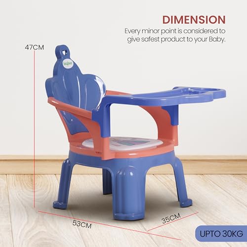 Image of Baybee Booster Chair for Kids (Blue & Pink)