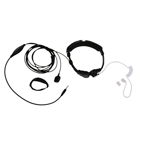 Dovewill 3.5mm Plug Telescopic Throat Mic Air Tube Covert Earpiece Headset Headphone