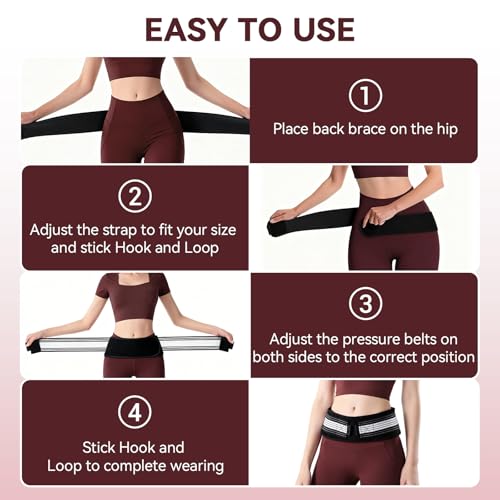 Faja Sacroilíaca ajustable para soporte de cadera y dolor lumbar miniatura 5