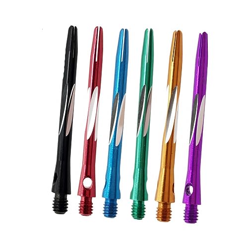 Milisten Smooth Surface Shafts 6pcs Alloy Professional Set Stems 2ba Thread Length 48mm Black Red Blue Green Purple Golden
