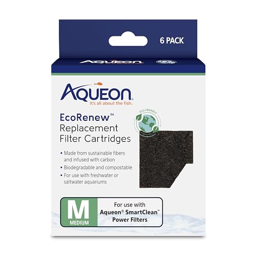 Image of Aqueon Genuine EcoRenew Filter Cartridges, for Freshwater and Saltwater Aquariums, Medium, 6-Count (Pack of 72)