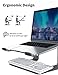 SOUNDANCE Laptop Stand, Aluminum Computer Riser, Ergonomic Laptops Elevator for Desk, Metal Holder Compatible with 10 to 15.6 Inches Notebook Computer, Grey