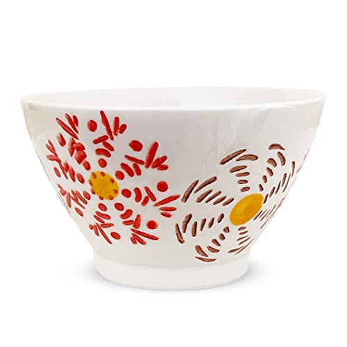 J-kitchens 勲山窯 くらわんか 茶碗 10.8cm 波佐見焼 日本製 かざぐるま レッド