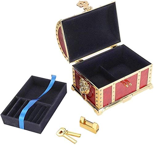 Joyero vintage rectangular para organizar anillos y collares de forma segura 4