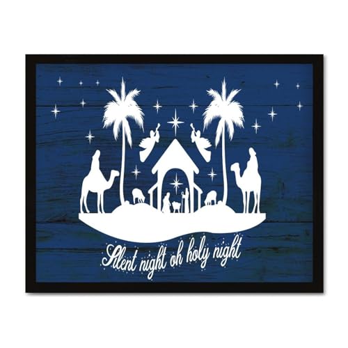 Décoration rustique en bois Oh Holy Night pour chalet chaleureux