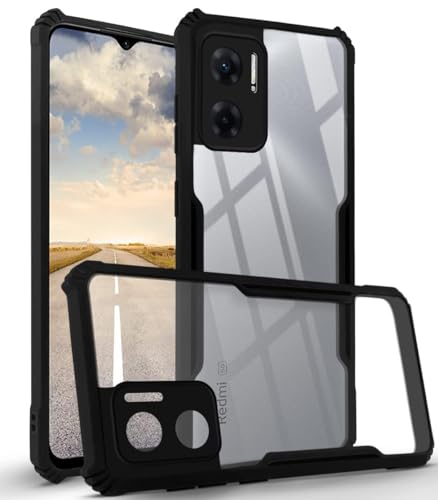 Image of Jkobi Back Case Cover for Xiaomi Redmi 11 Prime 5G (Shockproof with Polycarbonate Clear Panel | Professional Black)